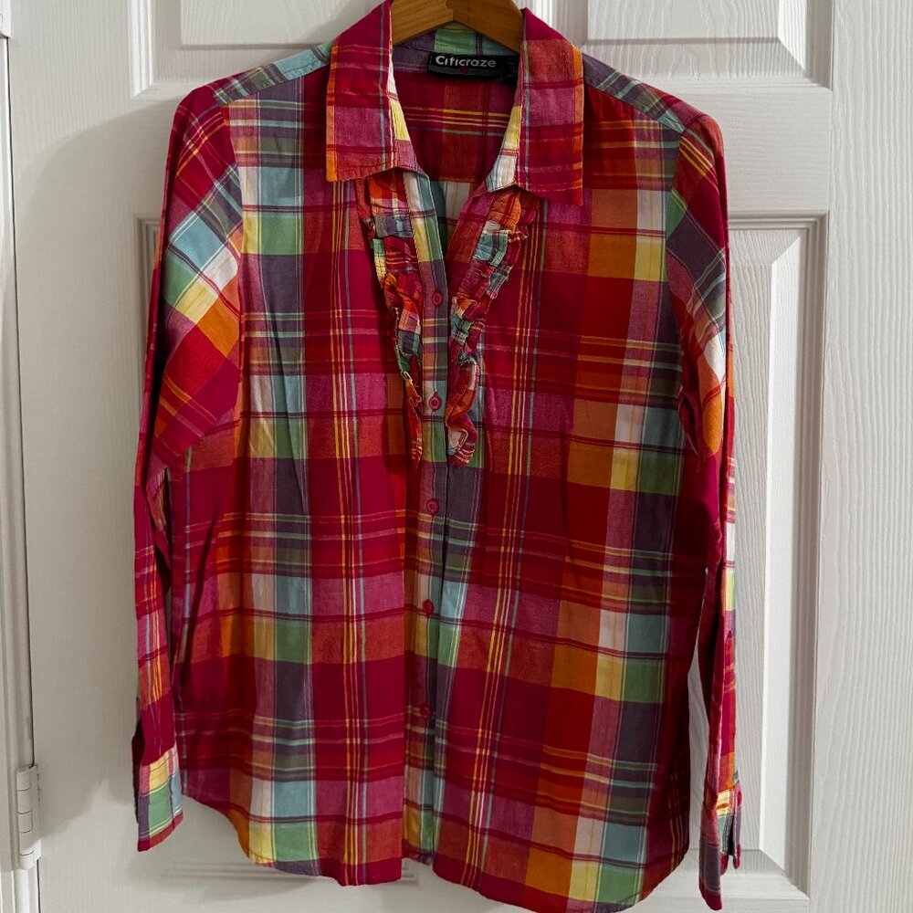 Citicraze Women's Button Down-Shirt, Size XL